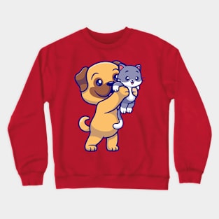 Pug&Cat Crewneck Sweatshirt